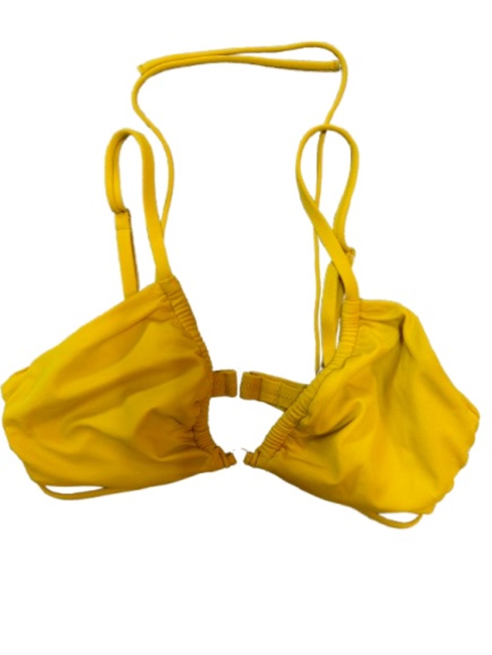 Shade & Shore Yellow Triangle Bikini Top Size 34B NWT